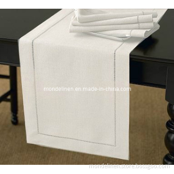 White Hemstitch Table Runner 12" X 72"